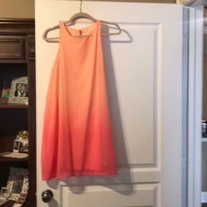 Peach/pink ombré dress